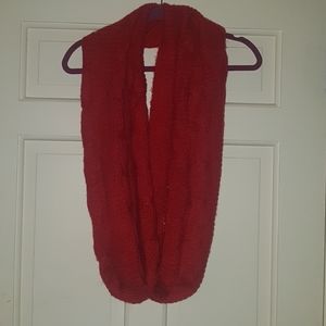Red infinity scarf